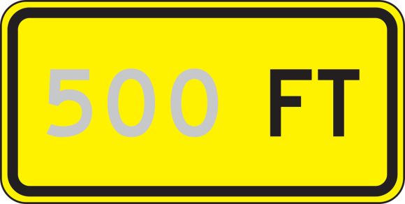 Traffic Sign, Legend: ___ FT