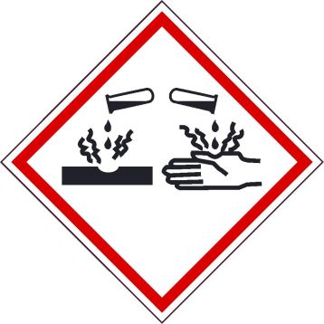 CORROSIVE GHS LABEL