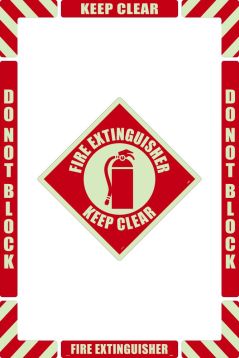 FIRE EXTINGUISHER FLOOR MARKING KIT (GLOW)