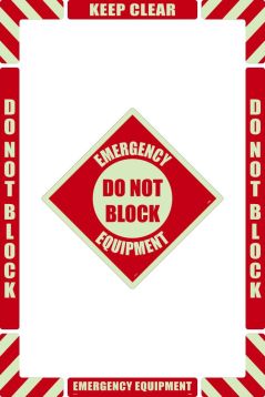 EMERGENCY EQUIPMENT FLOOR MARKING KIT (GLOW)