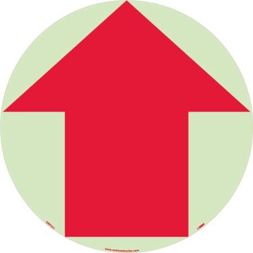 ARROW GRAPHIC GLOW WALK ON FLOOR SIGN