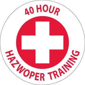 40 HOUR HAZWOPER TRAINING HARD HAT EMBLEM