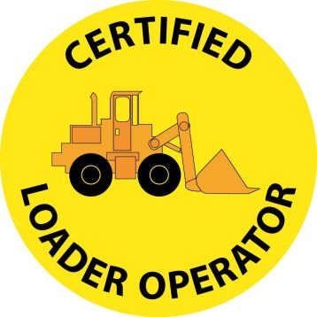 CERTIFIED LOADER OPERATOR HARD HAT EMBLEM