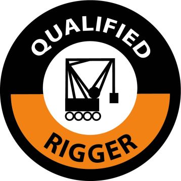 QUALIFIED RIGGER HARD HAT EMBLEM