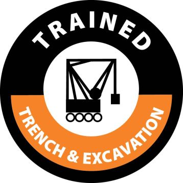 TRAINED TRENCH & EXCAVATION HARD HAT EMBLEM