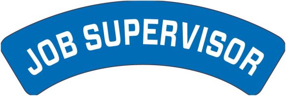 JOB SUPERVISOR HARD HAT LABEL