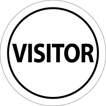 VISITOR HARD HAT LABEL, REFLECTIVE