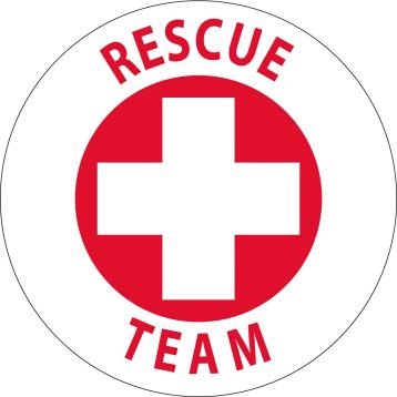 RESCUE TEAM HARD HAT EMBLEM
