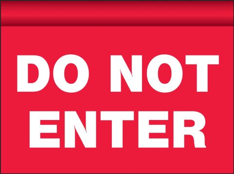 Hanging Doorway Sign: Do Not Enter