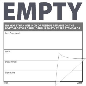 EMPTY SELF-LAMINATING LABEL