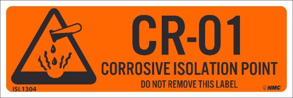 ENERGY ISOLATION - CORROSIVE ISOLATION POINT