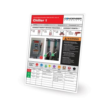 Lockout Tagout , Legend: Lockout Energy Source Isolation Placards