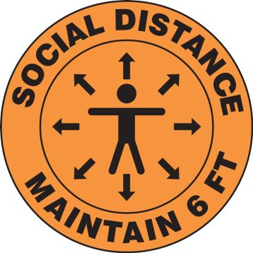 Social Distance Maintain 6 FT (Person image)