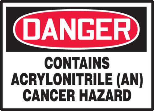 CONTAINS ACRYLONITRILE (AN) CANCER HAZARD