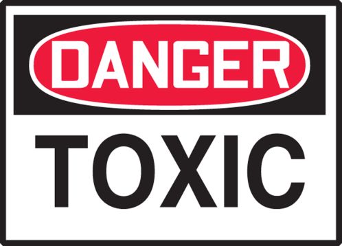 Safety Label, Header: DANGER, Legend: TOXIC