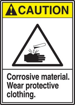 CORROSIVE MATERIAL WEAR PROTECTIVE CLOTHING (W/GRAPHIC)