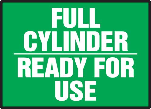 FULL CYLINDER READY FOR USE