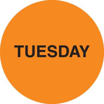 COLORED DOT LABELS - DAYS