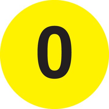 COLORED DOT LABELS - NUMBERS