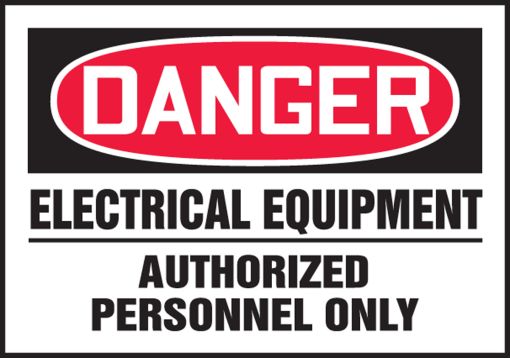 ELECTRICAL EQUIPMENT AUTHORIZED PERSONNEL ONLY