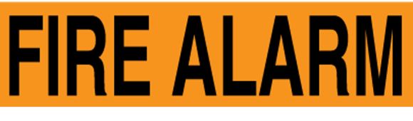 Safety Label, Legend: FIRE ALARM