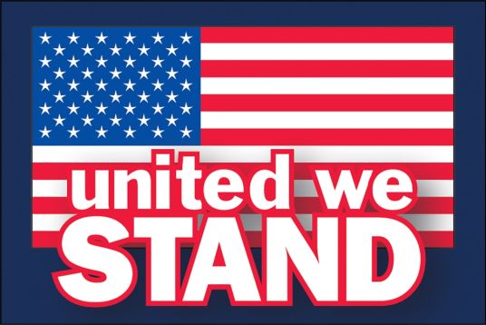 Hard Hat Sticker: united we STAND