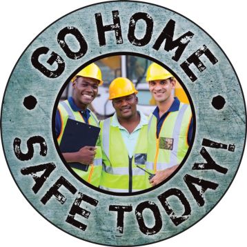 Hard Hat Stickers: Go Home Safe Today! (Workers)