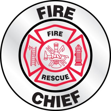 Safety Label, Legend: FIRE CHIEF (W/IMAGE)