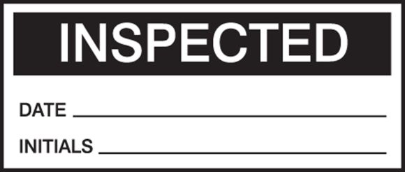 INSPECTED DATE INITIALS