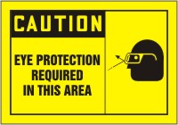 EYE PROTECTION REQUIRED IN THIS AREA (W/GRAPHIC)