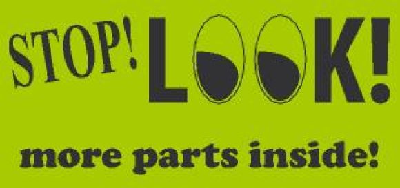 LABELS, STOP..LOOK..., 2 X 4 1/4, PS PAPER, 500/RL