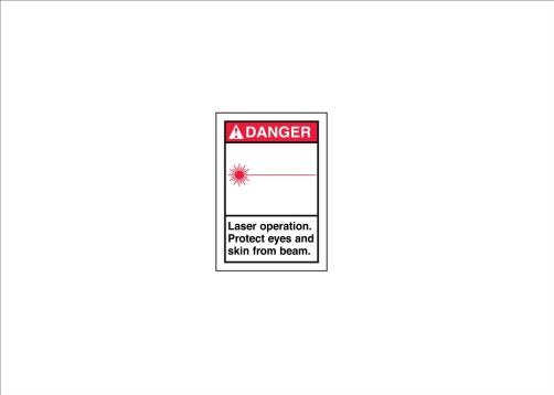 LASER OPERATION PROTECT EYES AND SKIN FROM BEAM (W/GRAPHIC)