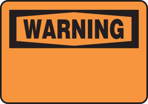 Safety Label, Header: WARNING, Legend: (BLANK)