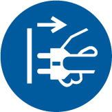 UNPLUG ELECTRICAL SUPPLY