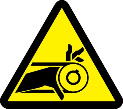 BELT DRIVE ENTANGLEMENT HAZARD