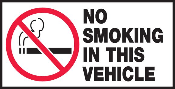 NO SMOKING IN THIS VEHICLE (W/GRAPHIC)