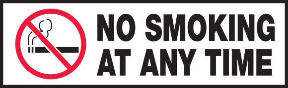 NO SMOKING AT ANY TIME (W/GRAPHIC)