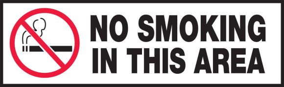 NO SMOKING IN THIS AREA (W/GRAPHIC)
