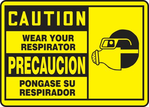 WEAR YOUR RESPIRATOR (W/GRAPHIC) (BILINGUAL)