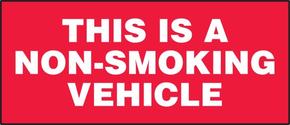 THIS IS A NON-SMOKING VEHICLE