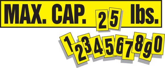 MAX. CAP. ___ LBS.