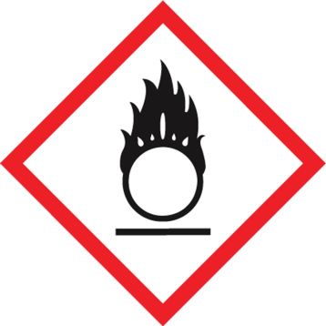 GHS Pictogram Label: Flame Over Circle (LSGH1054)