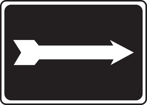 (ARROW - WHITE ON BLACK)