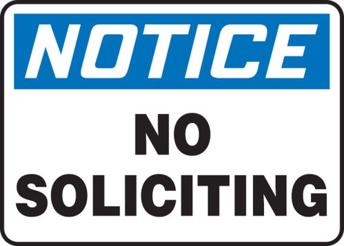 NO SOLICITING