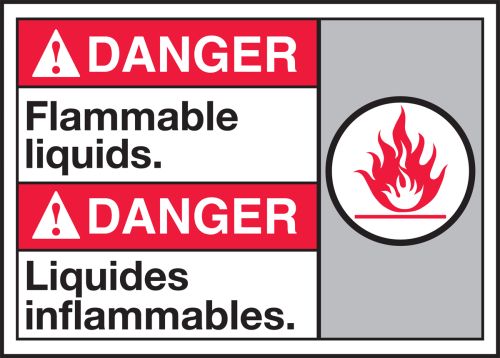 DANGER FLAMMABLE LIQUIDS (W/GRAPHIC)