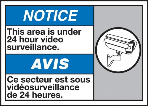 NOTICE THIS AREA IS UNDER 24 HOUR VIDEO SURVEILLANCE (W/GRAPHIC)