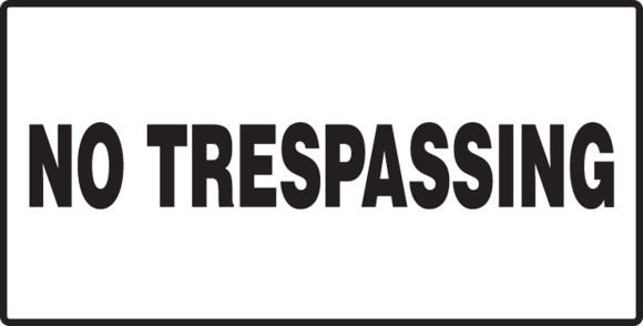 No Trespassing