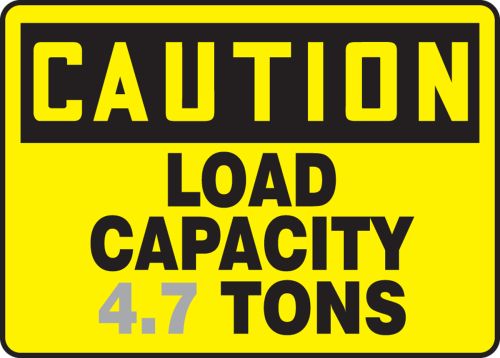 LOAD CAPACITY ___ TONS