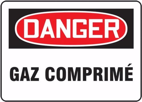 DANGER GAZ COMPRIMÉ (FRENCH)