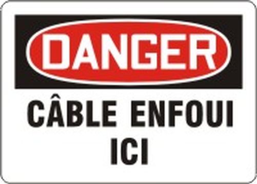 DANGER CÂBLE ENFOUI ICI